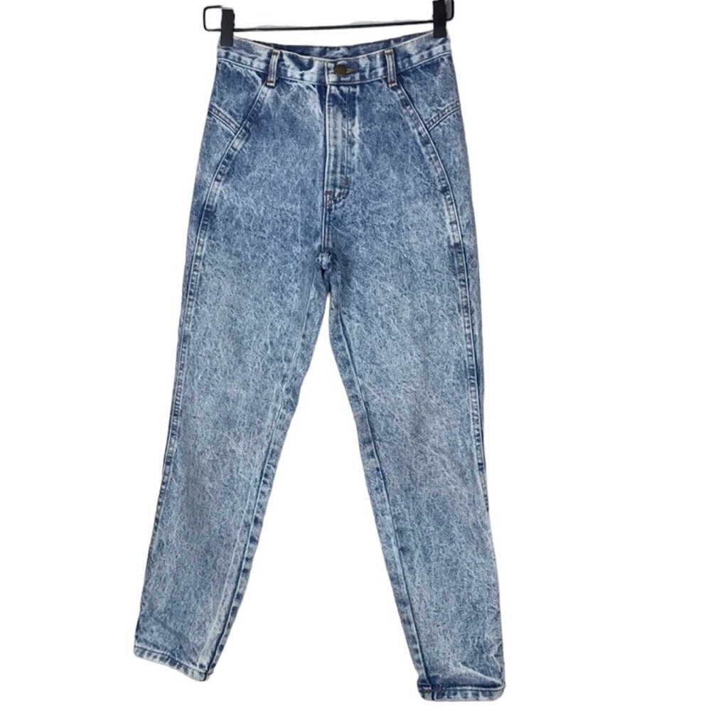 Vintage Chic high rise acid wash jeans